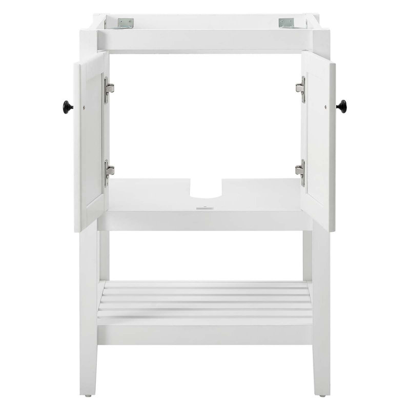Base de meuble-lavabo simple 23 po Modway Zahia seulement, Blanc