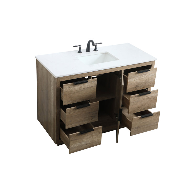 Ensemble de meuble-lavabo simple 48 po Broadlands, Chêne naturel