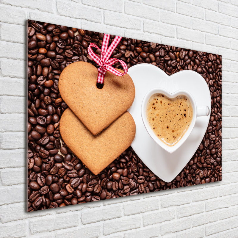 Coffee And Gingerbreads - No Frame Print on Glass