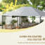 Auvent de remplacement pour pavillon de jardin 10 pi x 13 pi, gris, bloquant, ventilation et drainage, résistance à l'espace extérieur, surface