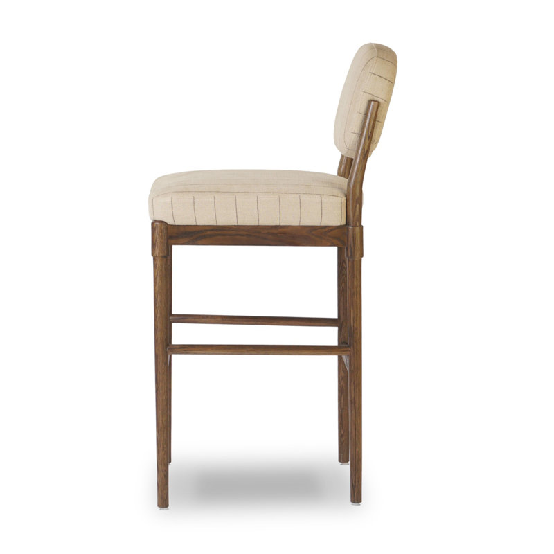 Esther Stool-Lavon Flint, Bar Stool (31.18" Seat Height), Drifted Oak, Lavon Flint