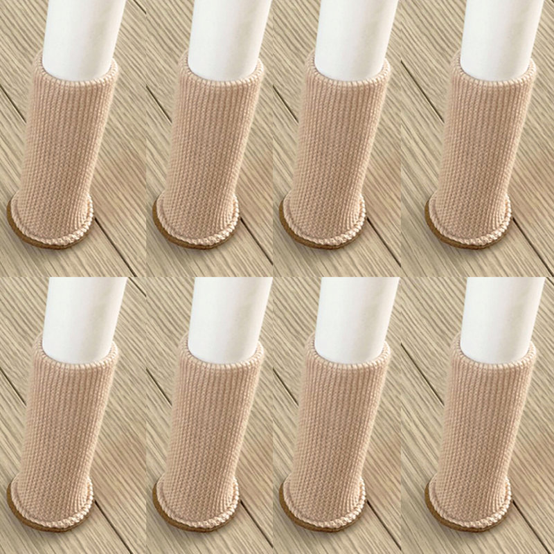 Chaises de protection pour plancher avec 8 pieds pour chaise de salle à manger, Bronze