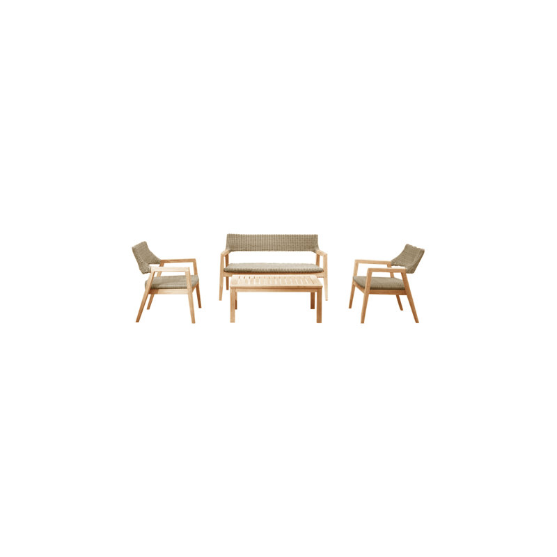 Spencer Outdoor 3 - Piece Conversation Set, Grade A Teak, Willow