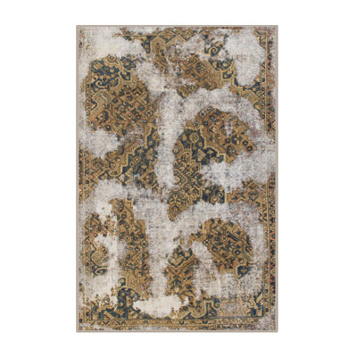 Tapis décoratif multicolore à motif abstrait