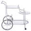 Chariot de service à 3 niveaux avec roulettes Reia Chrome