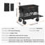 Wagon à deux étages pliable, wagon pliable de 400 l avec roues tout-terrain, wagon pliant robuste capacité de poids de 350 à 450 lb pour le camping, le magasinage, le jardin, rallonge extra longue de 52 po