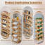 8-Tier Foldable Bamboo Shoe Rack for Entryway Hallway