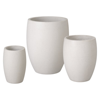 POTS RONDES, S / 3, BLANC H 17,21,27 po