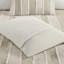 Édredon 3 pièces en coton taupe double / grand - aspect rayé, rembourrage 100%, détails décoratifs, visible, fascinant,