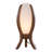 Case Contemporary Desk Lamp In Walnut Wood And Frosted Glass By 