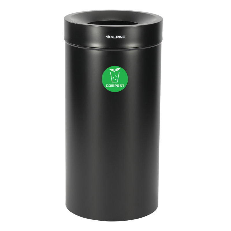 Composteur en acier inoxydable 27 gallons, Noir