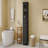 63" Tall Bathroom Storage Cabinet With Glass Doors, Free-Standing, Two Drawers, And Adjustable Shelves-529881546
