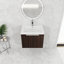 Armoire de salle de bain 24 po avec lavabo en résine, portes à fermeture en douceur, fixation flottante, pour petite salle de bain-92087994