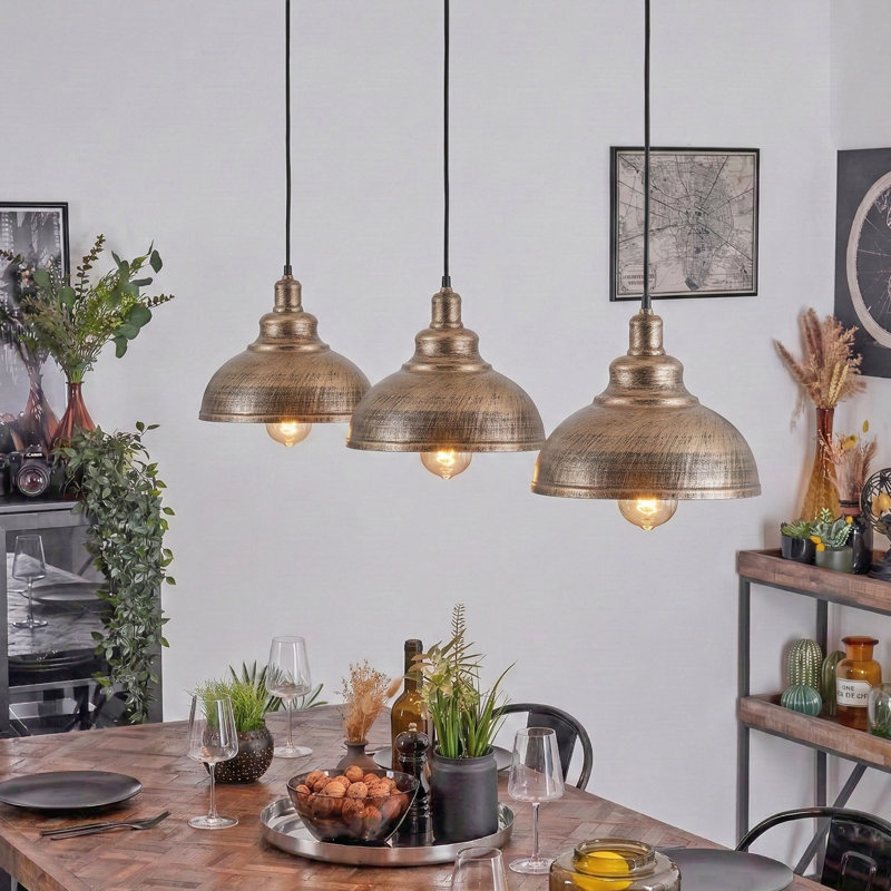 1 - Light Dome Pendant, Brushed Copper