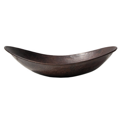 Eden Bath 12'' Antique Dark Copper Metal Oval Bathroom Sink