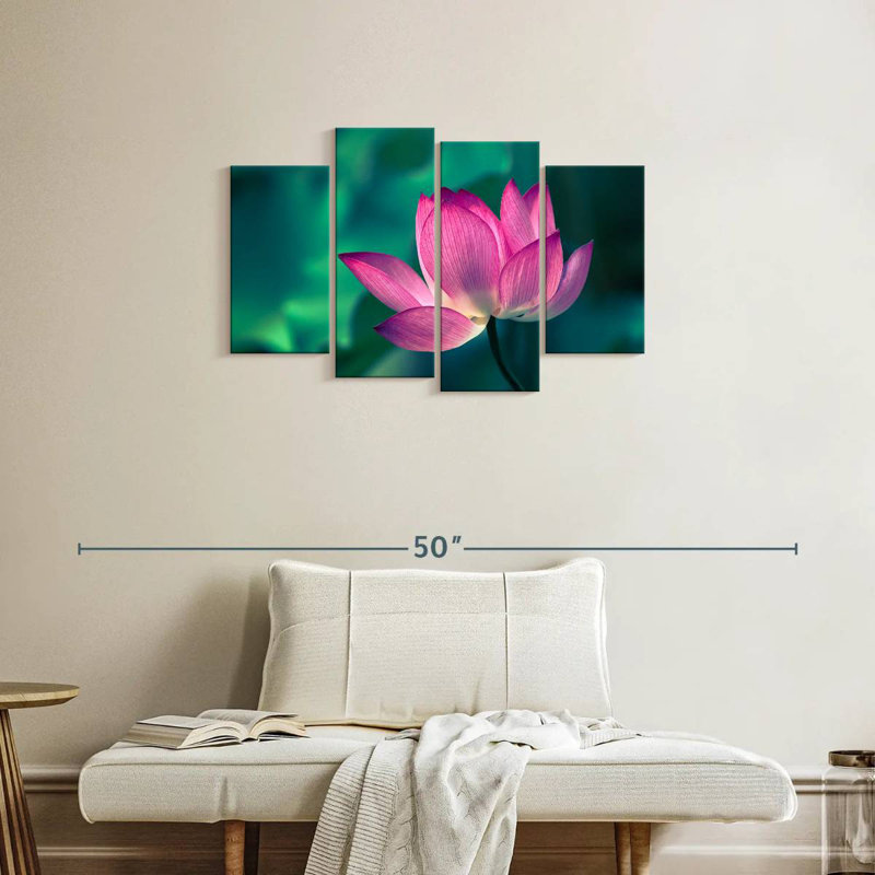 Harnek charmant lotus rose, H 22 po x l 36 po