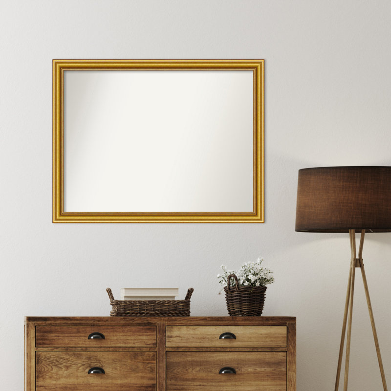 Townhouse Gold Non-Beveled Bathroom Wall Mirror, 30,75 po x 39,75 po