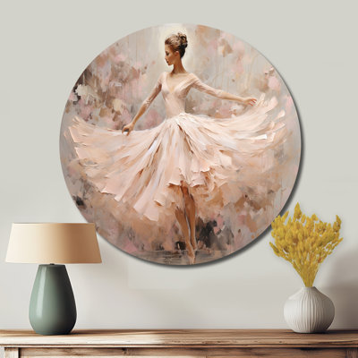 Beige or minimalisme ballerine I - mode ronde art en métal