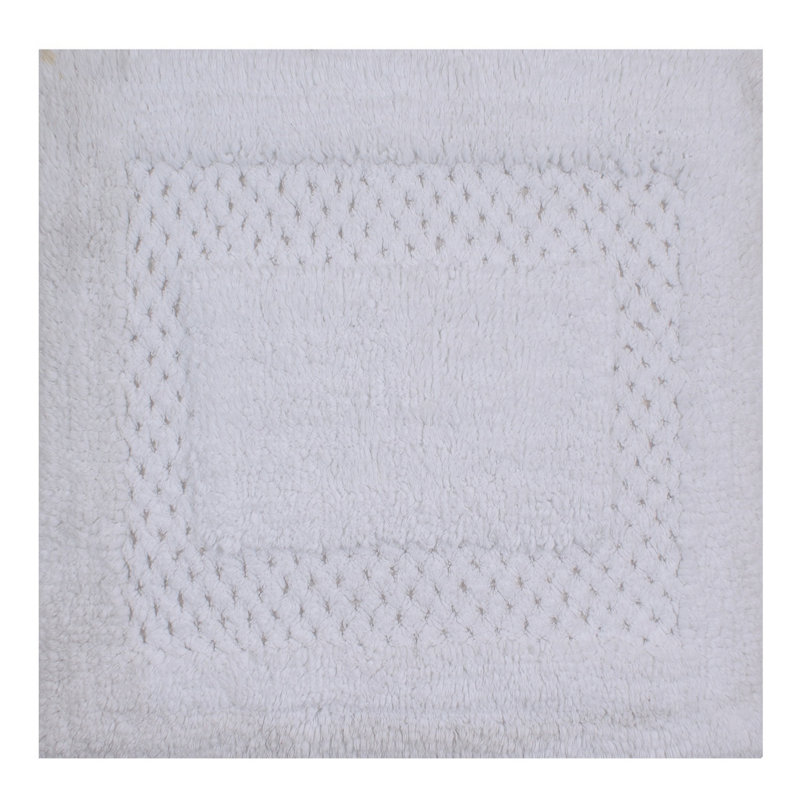 Tapis de bain 100% coton Classy Bathmat Collection (ensemble de 2), Blanc
