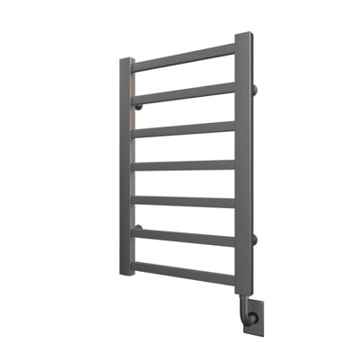 19.5"x31" Milano Wall Mounted Modern Electric Plug-In Towel Warmer - Brushed Nickel, Fluid Filled, Lifetime Warranty