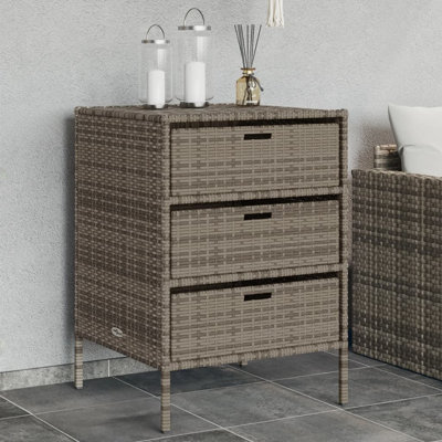 Garden Storage Cabinet 55X59x80 Cm Poly Rattan