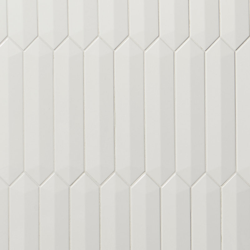 Carreau de céramique 2,6 po x 13 po Axis, Blanc