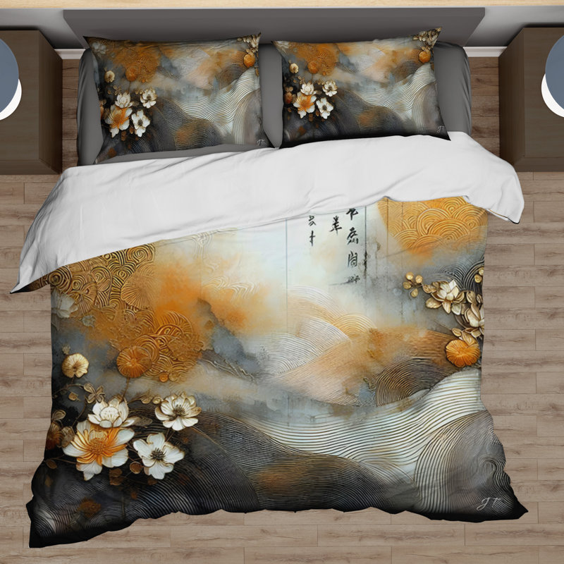 Asian Dawn Comforter Set, King Comforter + 1 Standard Pillowcase