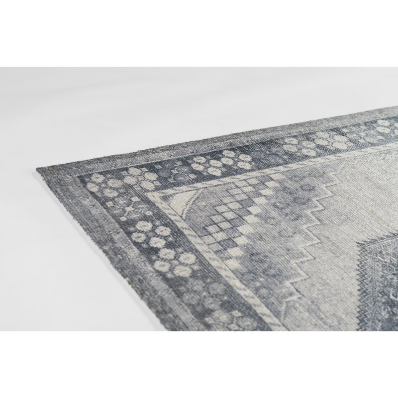 Momeni Luna Traditional Hand Tufted Blue Area Rug, Runner 2'3" x 8'