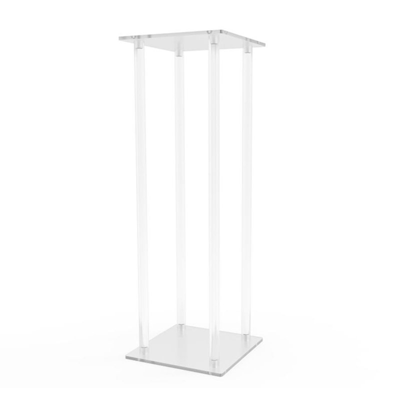 Kammeron Tall Clear Acrylic Riser Transparent Plexiglass Pedestal Table Display Podium Glorifier Riser Stand