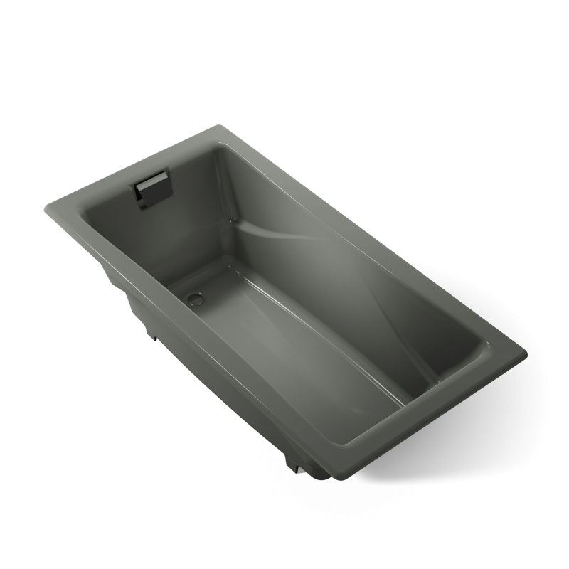 Tea-for-Two 72" x 36" Soaking Bathtub, Thunder Gray