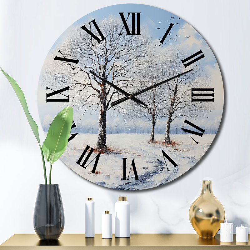 Horloge murale en forêt Forest Winters, Petit