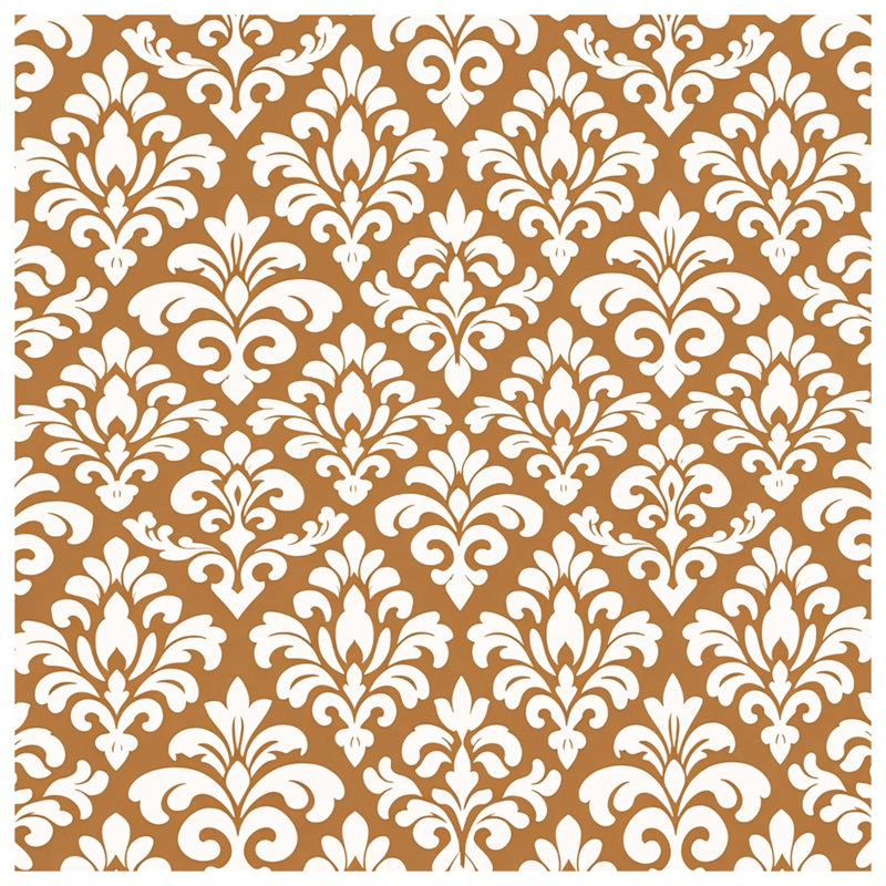 Tapis de bain blanc à motif damassé, 24in W x 17in L
