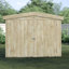 6 ft. W x 3 ft. D Solid Wood Overlap Apex Bike Shed-395560931