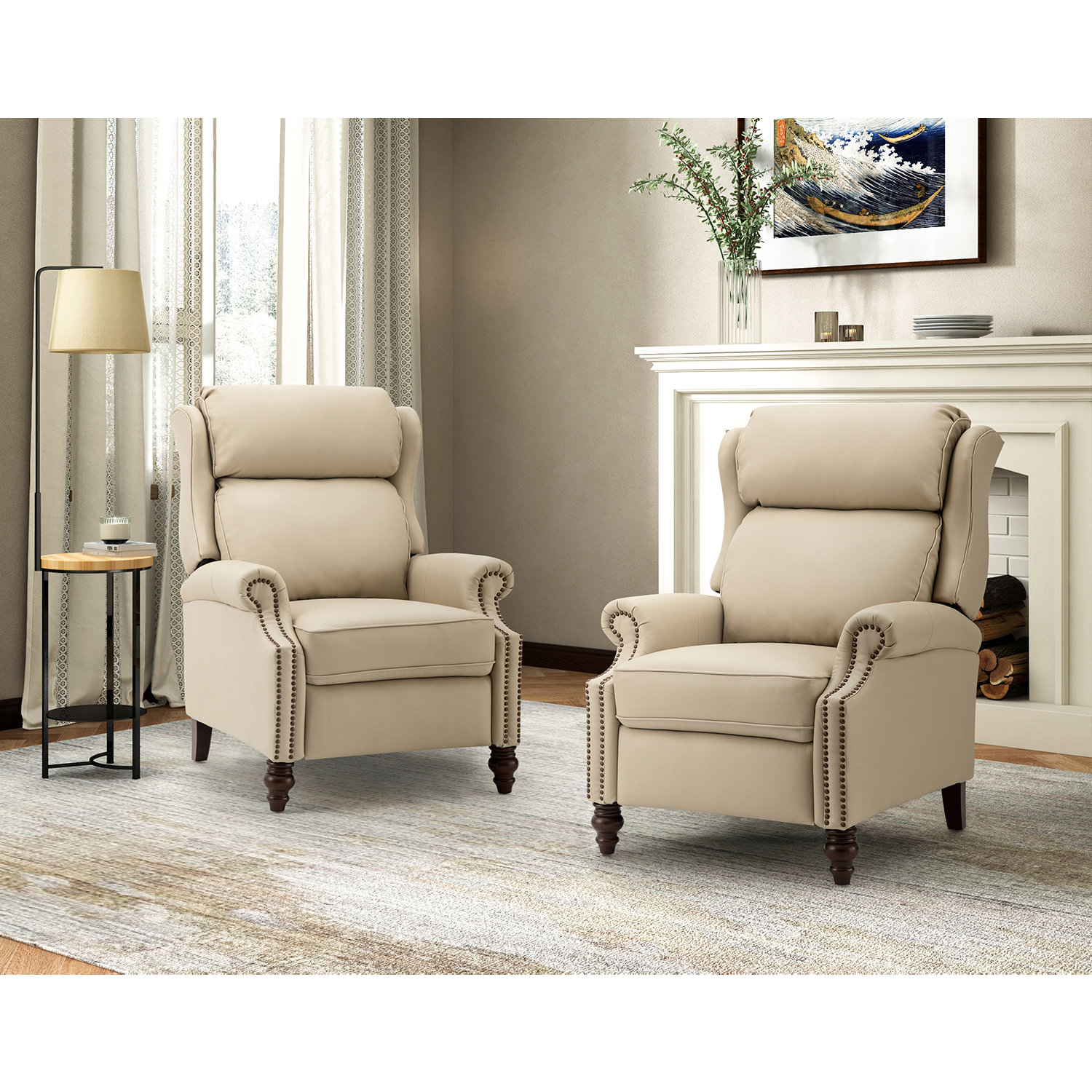 Lark Manor Ambrosane Leather Recliner & Reviews | Wayfair