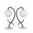 Lunar Loop - 20" x 7" - Metal & Marble Accent Lamp