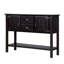 Buffet rétro en bois massif avec rangement, pour couloir - armoire de 48 po, beaucoup d'espace-2135986974