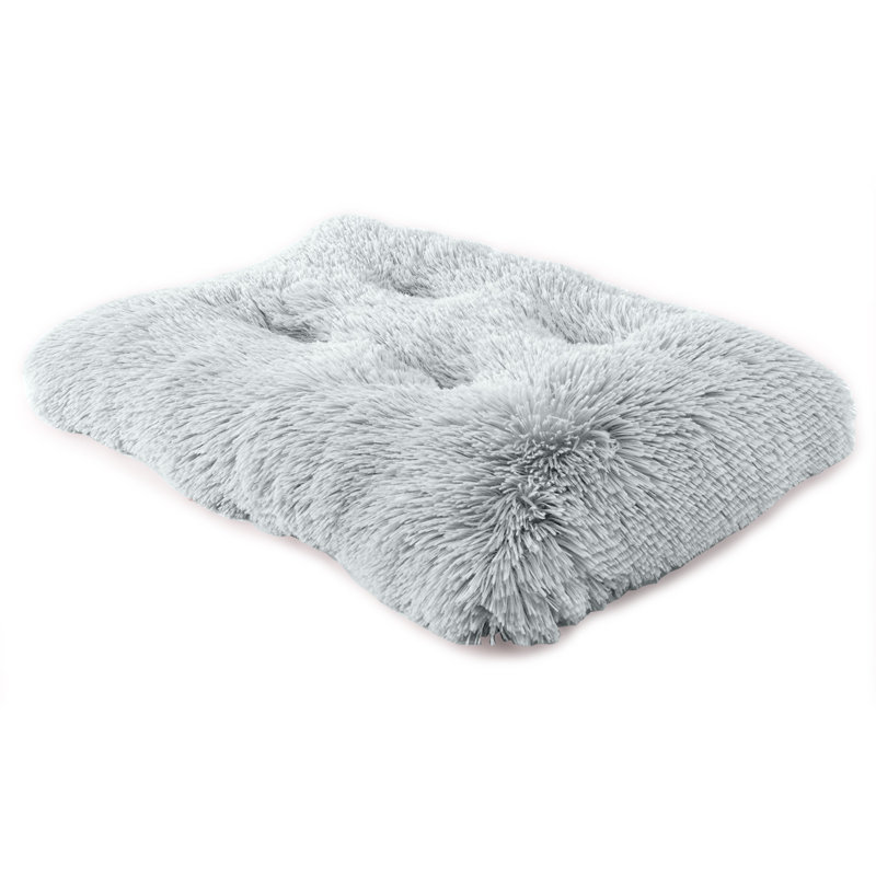 Tapis touffeté en fausse fourrure Precious Tails, Bleu, Moyen (l 23 po x P 35 po x H 2 po)
