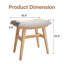 Ensemble de coiffeuse en bois massif avec miroir rabattable, lumières réglables, plateau en verre et tabouret pour petits espaces-776788899