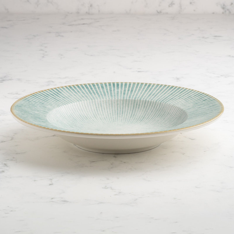 Assiette creuse en porcelaine Paros-Aqua