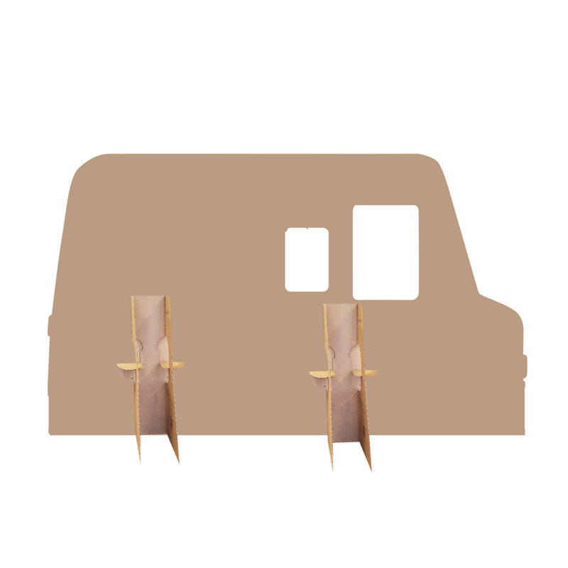 Life-Size Ice Cream Truck Cardboard Stand-Up with Cutouts