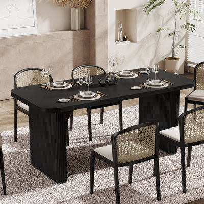Johen 62.99'' L x 31.5'' W Rectangular Dining Table with Engineered Wood Tabletop