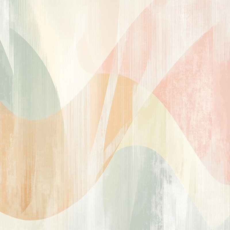Douce vague pastel douce, L 138 po x l 105,96 po