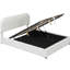 Lit plateforme double avec molleton blanc et rangement hydraulique rapide silencieux-463231830