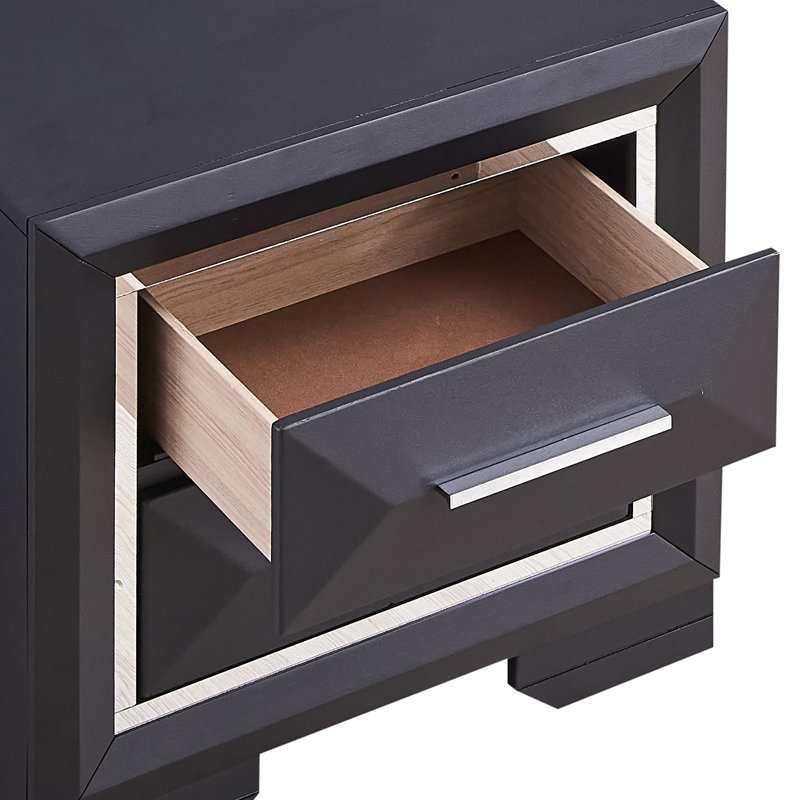 Table de chevet G01600-N, noir