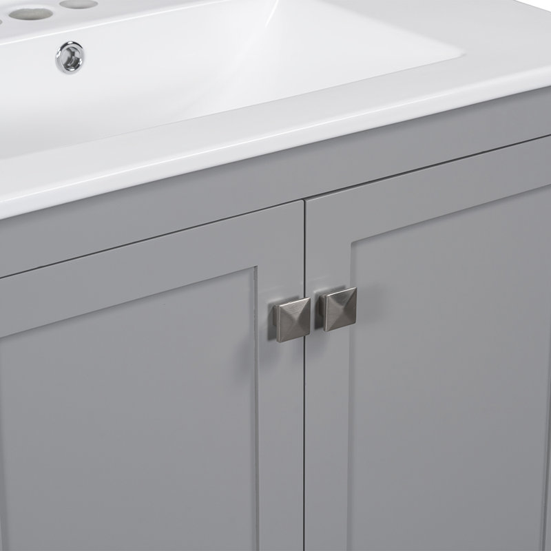Meuble-lavabo simple avec plateau Hymir 30,01, Blanc