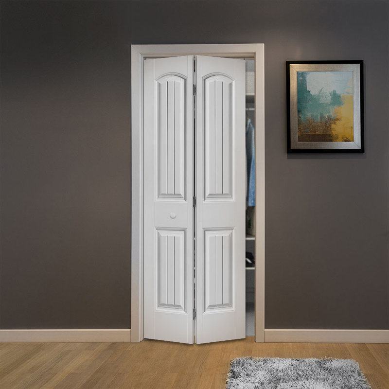 Masonite Cheyenne 2-Panel Camber Top Primed Hollow-Core Smooth Composite Bi-fold Interior Door - 30 x 80, 30" x 80"