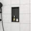 Niche de douche en acier inoxydable, noir bronze industriel