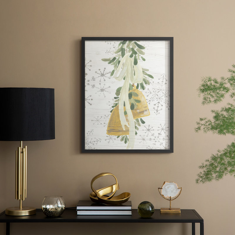 Impression encadrée de la collection B de Weathered Aspen Wreath - bois massif, H 30 po x l 24 po, Noir, noir, noir, noir