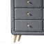 Commode en tissu gris clair Valda (Commode)