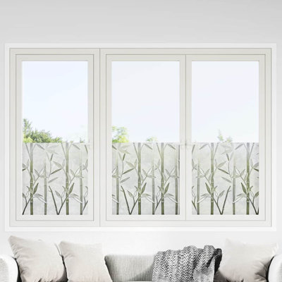 Window Film Privacy Window Sticker Glass Film Frosted Star Pattern PVC